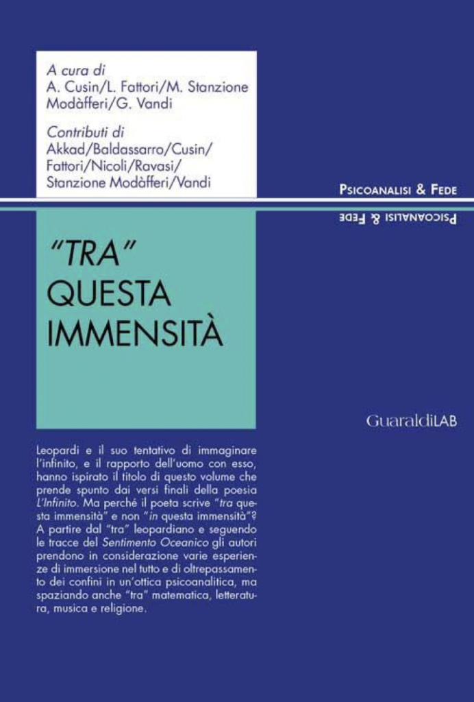 Copertina “Tra” questa immensità a cura di A. Cusin e L. Fattori