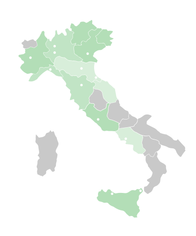 Mappa dei Centri di Psicoanalisi