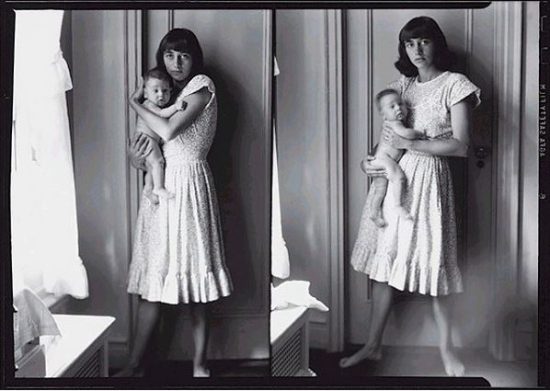 Diane Arbus.
"Self portrait with child", 1945